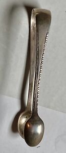 Antique 3 Tiny Sterling Silver English Saccharine Tongs