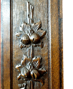Scroll Ribbon Love Heart Wood Carving Panel Antique French Architectural Salvage