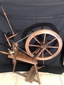 Vintage Spinning Wheel Flax Yarn Wool Thread Winding Winder