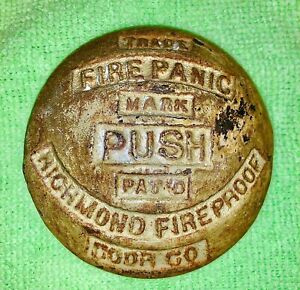 Richmond Fireproof Door Co Vintage Fire Door Push Release Button