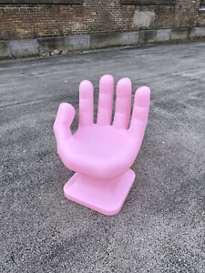 Cotton Candy Pink Left Hand Shaped Chair 32 Tall Adult 70s Retro Icarly New