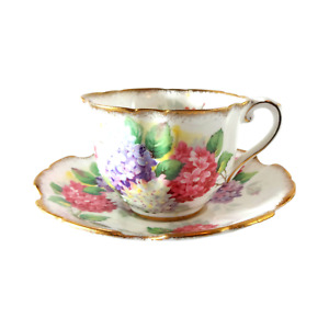 Vintage Royal Stafford Carousel Bone China Lilacs Teacup And Saucer
