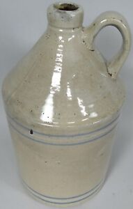 Antique Vtg Stoneware Moonshine Jug Bottle Rcp Robinson Clay Akron Prohibition