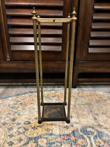 Umbrella Stand Vintage Style Brass Cast Iron Good Condition Free Shipping