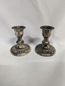 Antique Candlesticks Made In Originated Japan Silver Plated