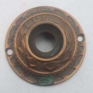 Antique Vintage Brass Push Button Doorbell Plate Door Hardware