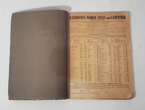 Antique Hammond S Liberty World Atlas And Gazetter By C S Hammond Co 1944