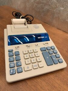 Victor Technology 1225 Adding Machine Accounting Vintage Blue