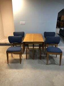 Vintage Heywood Wakefield Table Chairs Leafs Table Pad Pristine Condition
