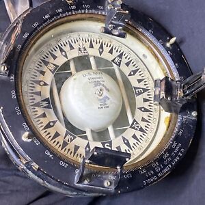 Wwii Us Navy Ritchie Sons Compass With 10 Mark Iii Azimuth Circle Magnifier