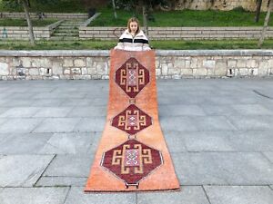Herki Runner Tribal Rug Farmhous Runner Rug Antique Turkish Rug