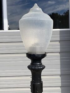 Vintage Black Single Street Light Pole Lamp Municipal Street Light Antique Led