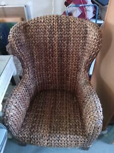 Vintage Woven Bamboo Chair