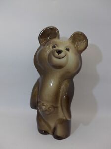 Soviet Ussr Mishka Olympic Bear Mascot Misha Ussr Porcelain Figurine 19880