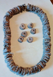 20 Pre Columbian Carved Shell Bead Necklace Chupicuaro Culture C 300bc 100ad