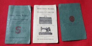 Vintage Singer Sewing Machine Model 127 128 Manual 1915 1916 Cover Torn