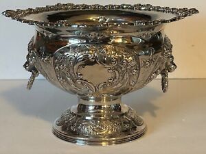 Antique Art Nouveau Sterling Silver Centerpiece Champagne Cooler Punch Bowl 1900