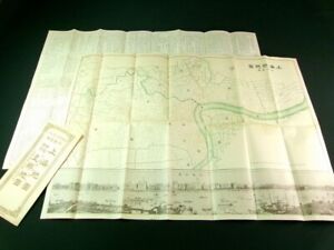 Shanghai China Japanese Antique Map 1932 Incident Concessions View Photo B559