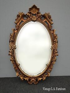 32 Tall Vintage French Provincial Ornate Gold Syroco Style Wall Mantle Mirror