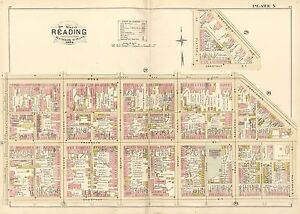 1884 Reading Berks County Pa St Catherine S Orphan Asylum S 7 S 12 St Atlas Map