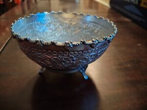 Vintage Sterling Silver Footed Candy Nut Dish Antique Bowl