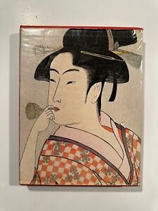 Utamaro Woodblock Print Reference Book In Japanese Text With Box