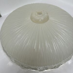 Art Deco Glass Frosted Cream And Clear Flowers Ceiling Lamp Shade Cover 12 2 