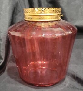 Antique Cranberry Glass Shade Pendant For Hanging Lamp Light Fixture