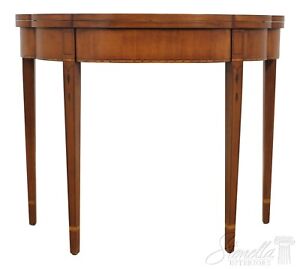 56112ec Henkel Harris Inlaid Cherry Myers Game Federal Style Table