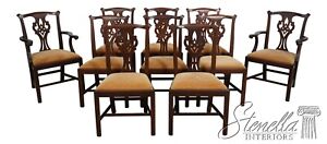 Lf62664ec Set Of 10 Henkel Harris Model 101 Mahogany Dining Room Chairs