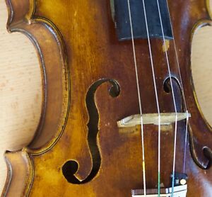 Old Violin 4 4 Geige Viola Cello Fiddle Label Francesco Gobetti Nr 1880