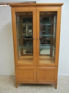 Ethan Allen Elements Curio Hutch China Display Cabinet