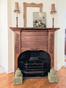Antique Pine Faux Fireplace