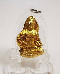 Jatukam Ramathap Naga Gold Stone Leklai Lucky Amulet Talisman Success Pendant