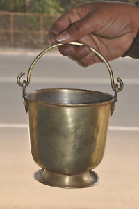 Vintage Brass Handcrafted Fine Quality Water Bucket Pot