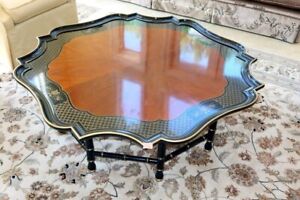 Antique Large Mahogany Kindel Masterworks Coffee Table With Inlay 55969ec