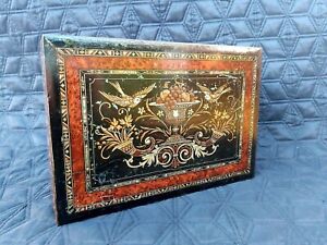 Victorian Writing Slope Antique 19th Century Writing Box Stationary Inlaid C1850