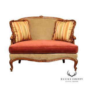Wesley Hall French Louis Xv Style Carved Frame Loveseat
