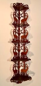 Incredible 53 Stag Cut Out Corner Shelf In Exceptional Original Condition 