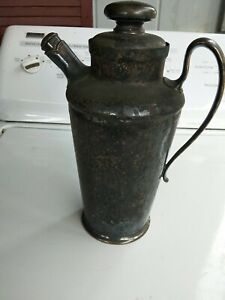 Antique Meriden S P Co Silverplate Tea Ice Water Pitcher W Lid