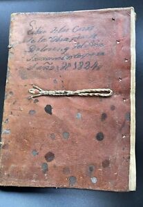 1824 Antique Mexican Journal Written In Spanish Accounting Houses Income