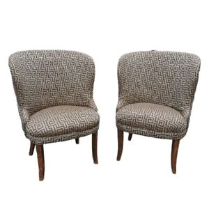 Vintage Wingback Library Chairs