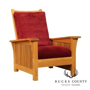 Stickley Mission Collection Natural Oak Morris Chair