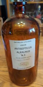Huge Gallon Eli Lilly Antique Amber Apothecary Pharmacy Dr Old Bottle Vtg Label