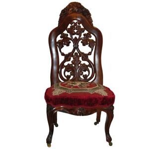 Belter Slipper Chair Rococo Revival Ny Circa 1850