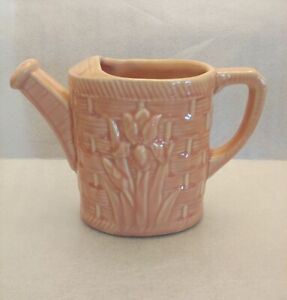 Shawnee Pottery Watering Can Planter 5 Pink Tulips Usa Vintage