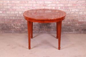 Kindel Furniture Federal Style Banded Mahogany Extension Dining Or Game Table