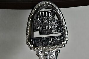 Vintage Omaha Lincoln Nebraska Cornhusker State Commemorative Souvenir Spoon