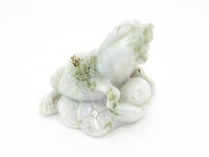 White Stone Lucky Three Legged Toad Large Chinese Feng Shui Money Frog 4 X 3 5 