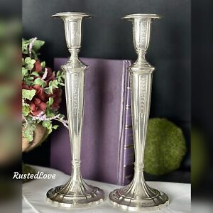 Sterling Silver Webster Co Candle Holders Taper Centerpiece Candle Sticks 